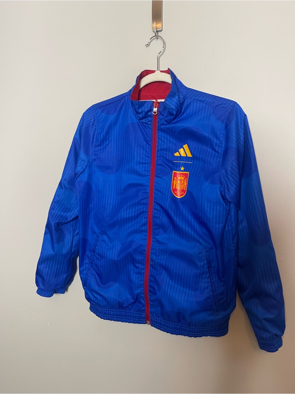 Adidas Youth Boys Reversible Team jacket Spain Anthem Medium - Picture 5 of 12